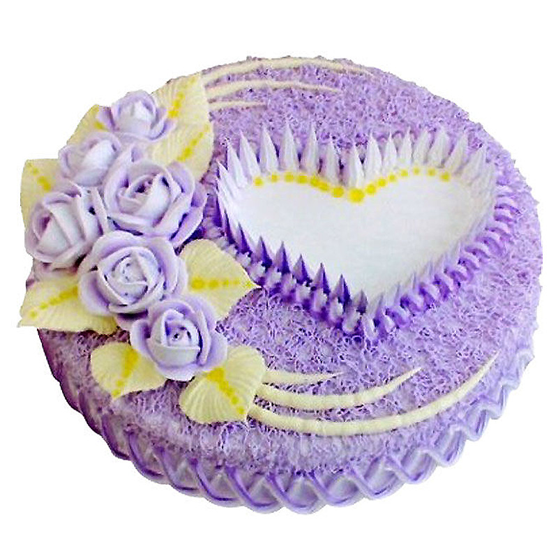 <font color=#000000>紫色恋人-圆形紫色蛋糕</font>
