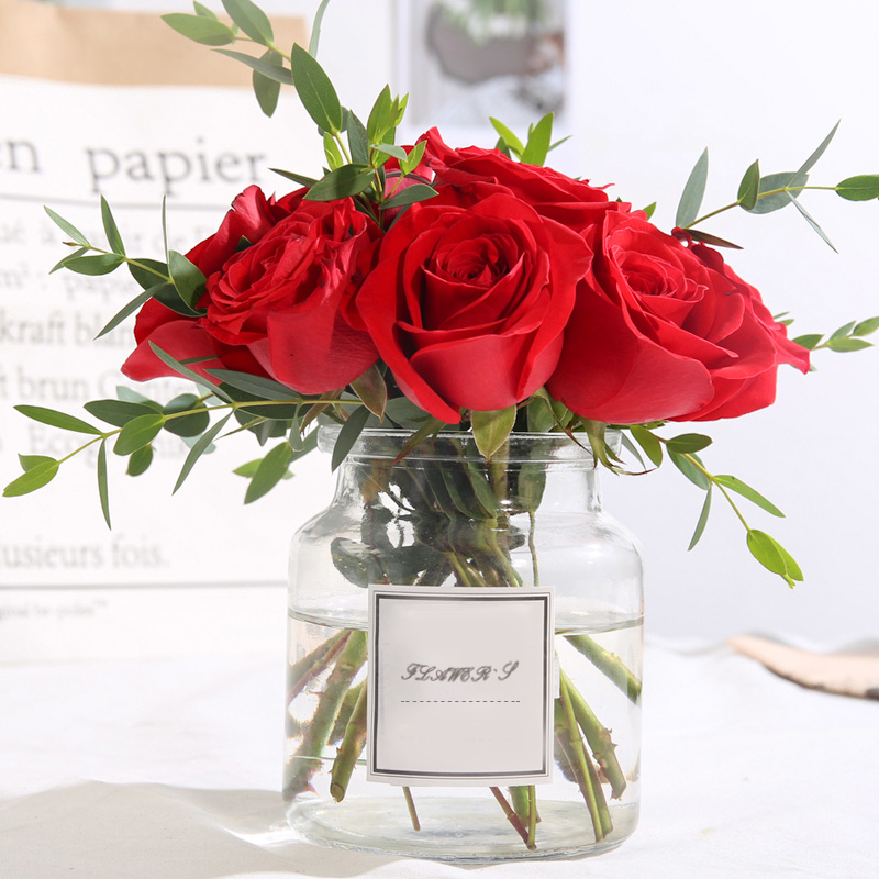 幸福小调-9支红玫瑰（送花瓶）