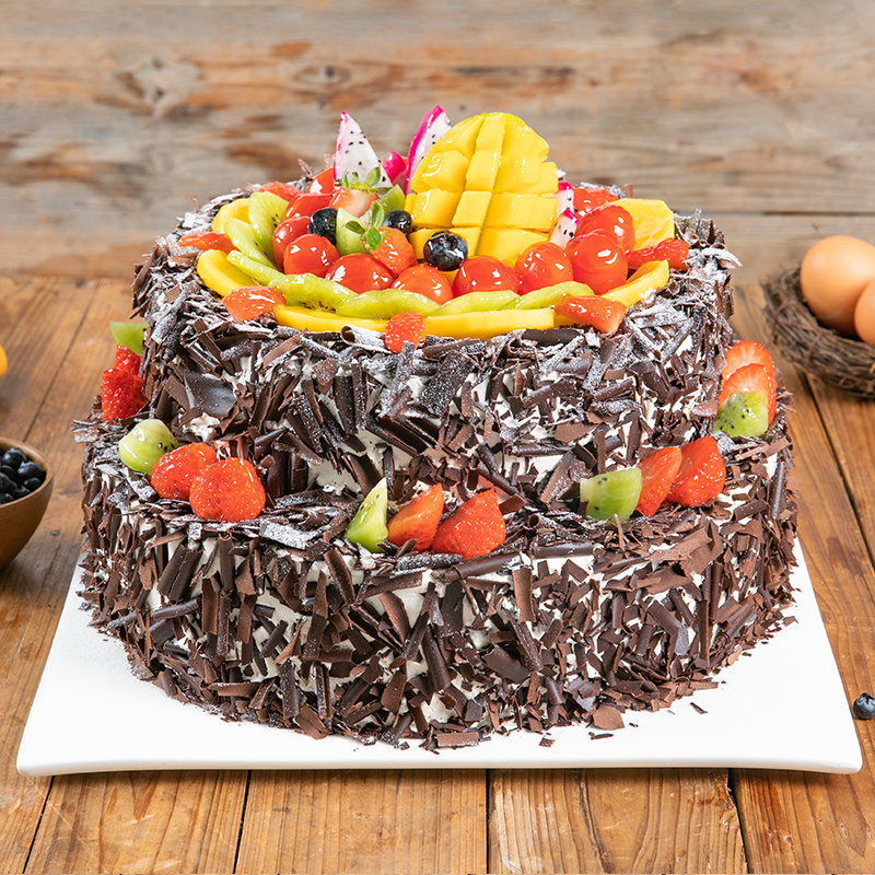 甜蜜堡垒-双层水果巧克力蛋糕